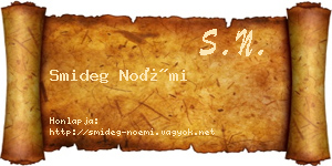 Smideg Noémi névjegykártya